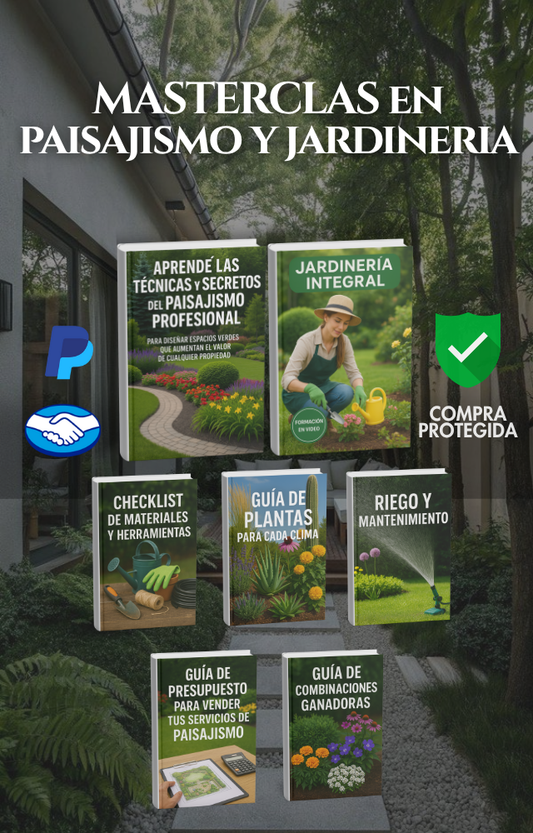 Jardineria y Paisajismo express: Diseña un jardin de revista en 5 dias + 5 BONUS GRATIS